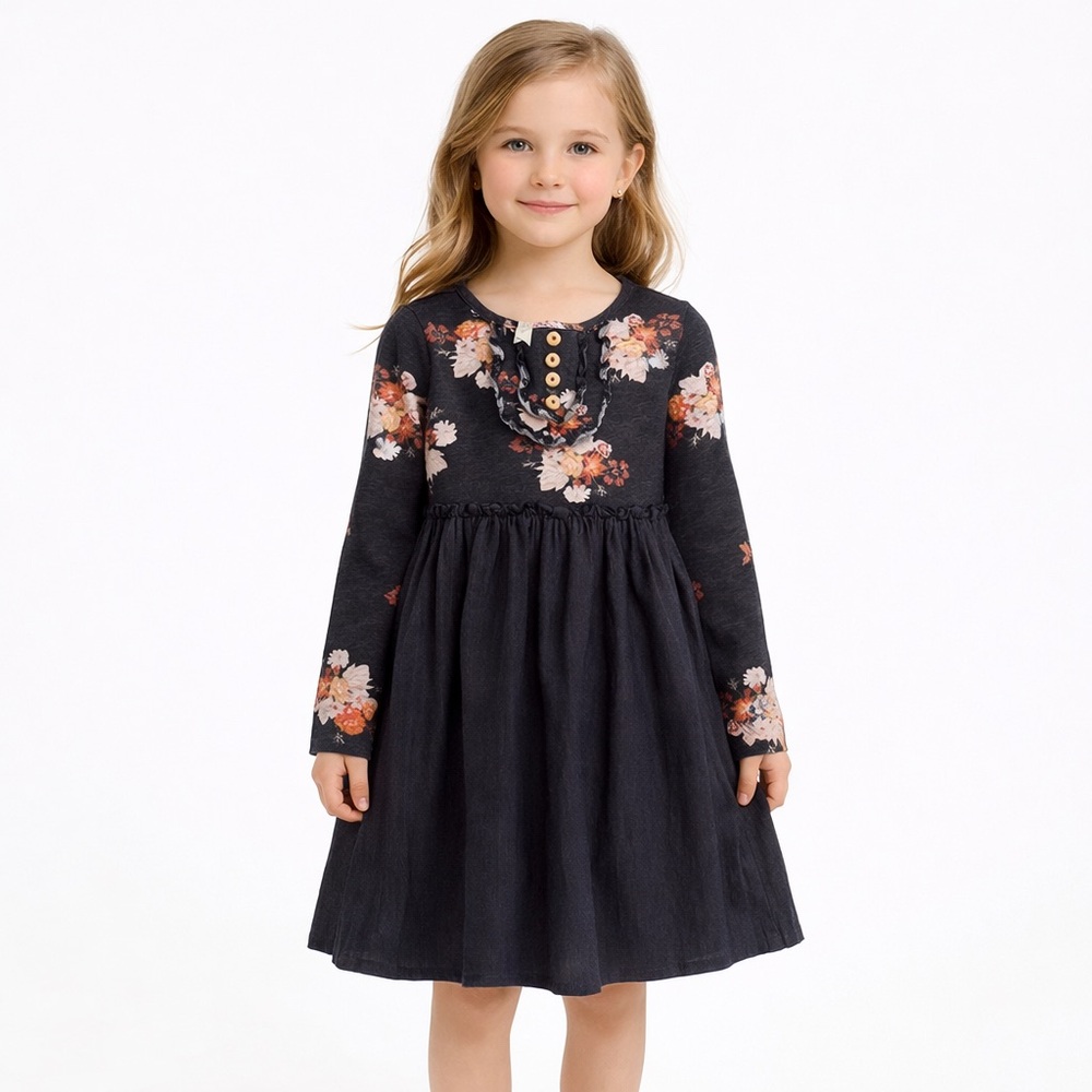 Matilda Jane Dark Floral Long Sleeve Dress